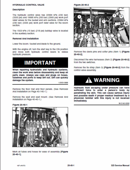 Bobcat 323 Compact Excavator Service Manual - Image 3