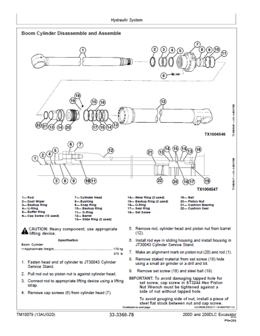 John Deere 200D, 200DLC Excavator Repair Technical Manual - Image 5