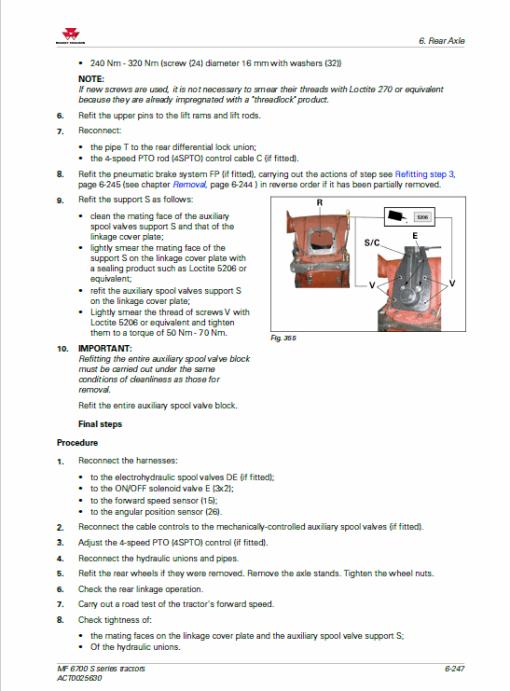 Massey Ferguson 6715S, 6716S, 6718S Tractor Service Manual - Image 5