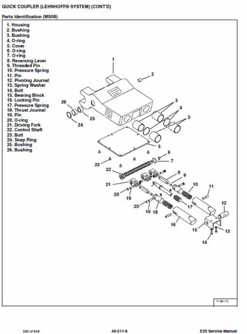 Bobcat E55 Compact Excavator Repair Service Manual - Image 5