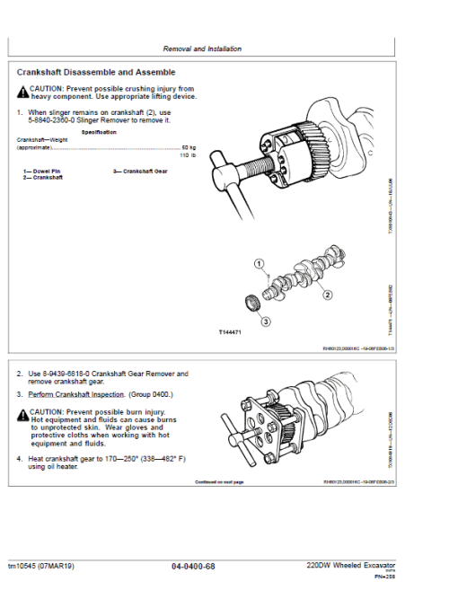 John Deere 220DW Wheeled Excavator Repair Technical Manual - Image 5