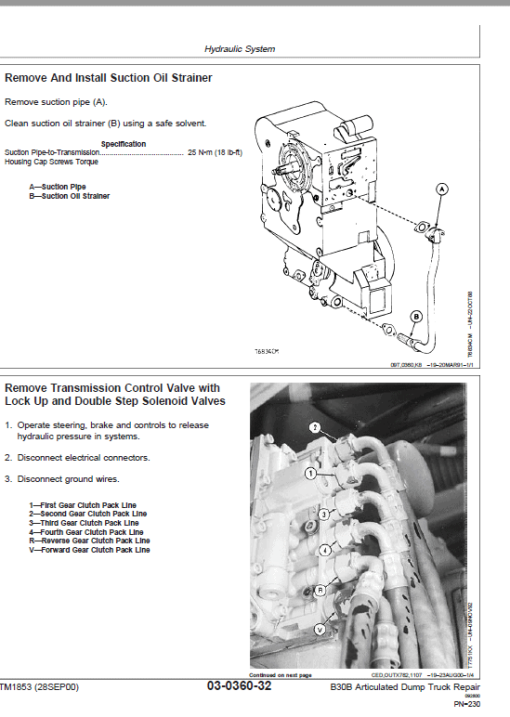 John Deere B30B Articulated Dump Truck Repair Technical Manual - Image 5