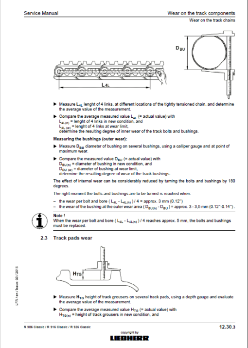 Liebherr R906, R916, R926 Classic & Advance Excavator Service Manual - Image 6