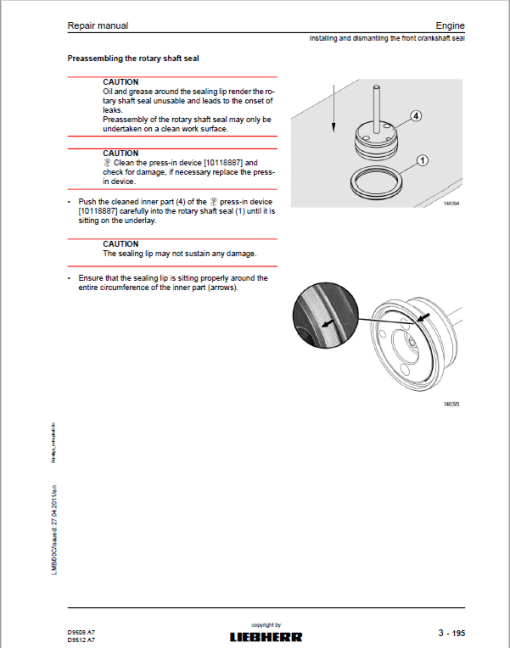 Liebherr D9508 A7, D9512 A7 Engine Service Manual - Image 5