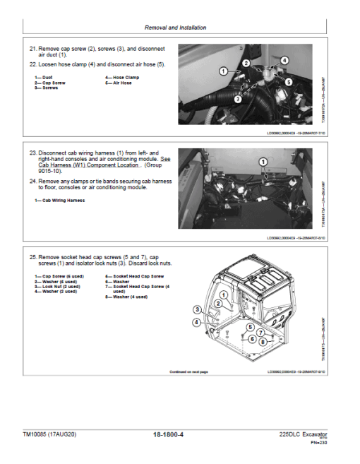 John Deere 225DLC Excavator Repair Technical Manual - Image 5