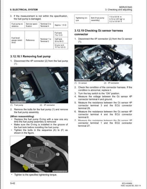 Kubota RTV-XG850 Utility Vehicle Workshop Service Repair Manual - Image 5