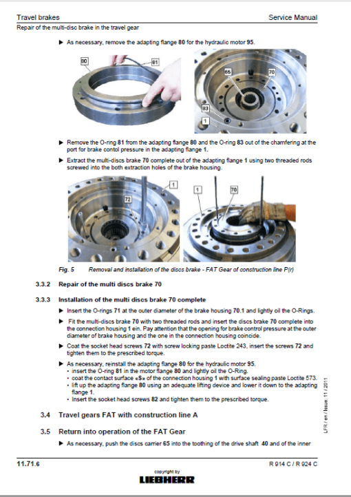 Liebherr R914C, R924C Litronic Excavator Service Manual - Image 5