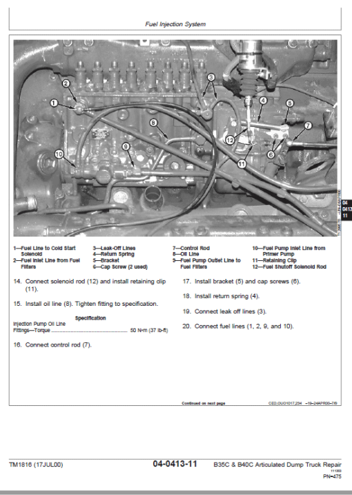 John Deere B35C, B40C Articulated Dump Truck Repair Technical Manual - Image 5