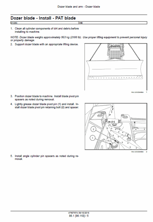 New Holland D125C Stage 3B Crawler Dozer Service Manual - Image 5