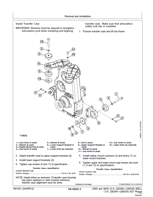 John Deere 250D, 300D Dump Truck Technical Manual (BELL - S.N. 200366—200536) - Image 5