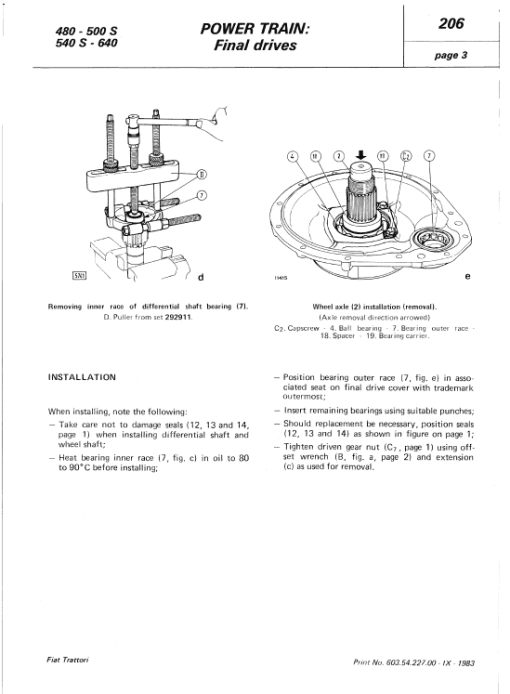 Fiat 480, 500S, 540S, 640 Tractor Workshop Service Manual - Image 5