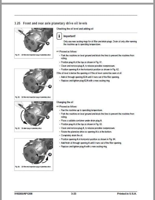 Gehl AWS36, AWS46 Wheel Steer Loader Repair Service Manual - Image 5