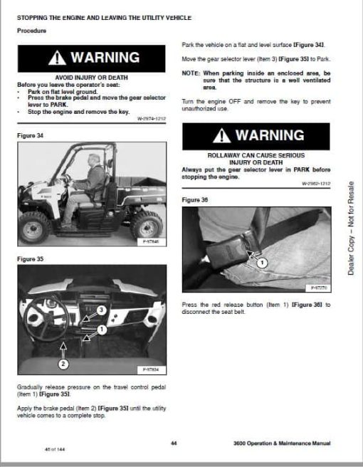 Bobcat 3600 Toolcat Utility Vehicle Service Repair Manual - Image 5