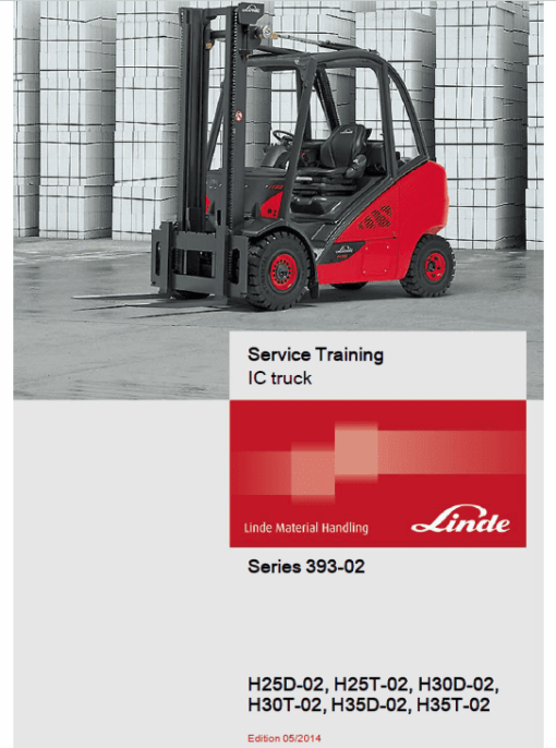 Linde Type 393 Forklift Truck H-Series: H25D-02, H30D-02, H35D-02 Repair Service Manual - Image 6