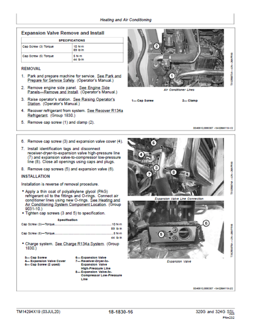 John Deere 320G, 324G SkidSteer Loader Technical Manual (EH Controls - S.N after J328658 ) - Image 5