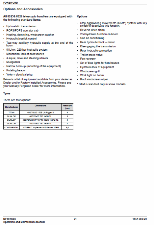 Massey Ferguson MF 8925, 8926 Telescopic Handlers Service Manual - Image 5