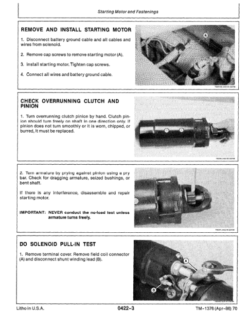 John Deere 70 Excavator Repair Technical Manual (TM1376) - Image 6