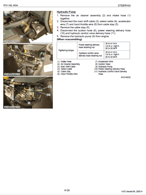 Kubota RTV1100 Utility Vehicle Workshop Service Manual - Image 5