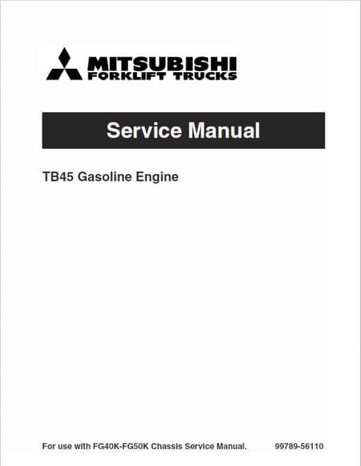 Mitsubishi FD40K, FD40KL, FD45K, FD50K Forklift Service Manual - Image 3