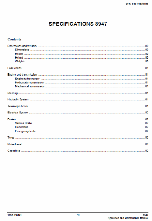 Massey Ferguson MF 8947 Telescopic Handler Service Manual - Image 5