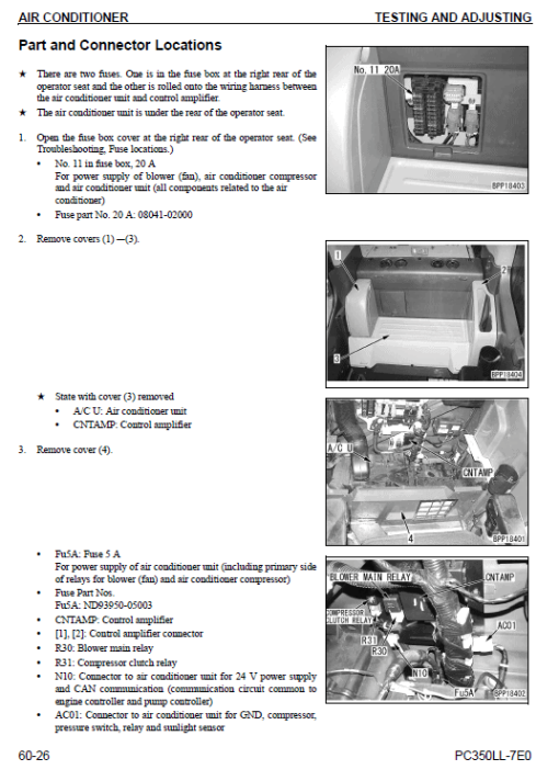 Komatsu PC350LL-7E0 Excavator Service Manual - Image 5