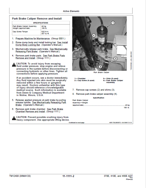 John Deere 370E, 410E, 460E Dump Truck Technical Manual (S.N. E634583 - E668586 ) - Image 5