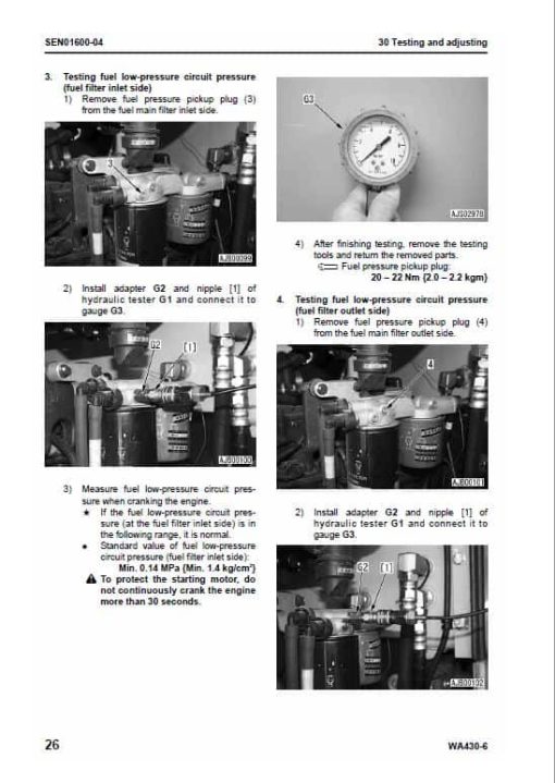 Komatsu WA430-6, WA430-6E0 Wheel Loader Service Manual - Image 5