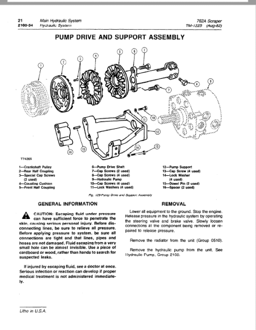 John Deere 762A Scraper Repair Technical Manual (TM1225) - Image 5