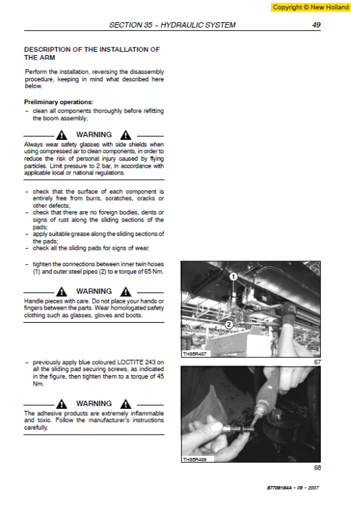 New Holland LM1440, LM740 Telehandlers Service Manual - Image 6