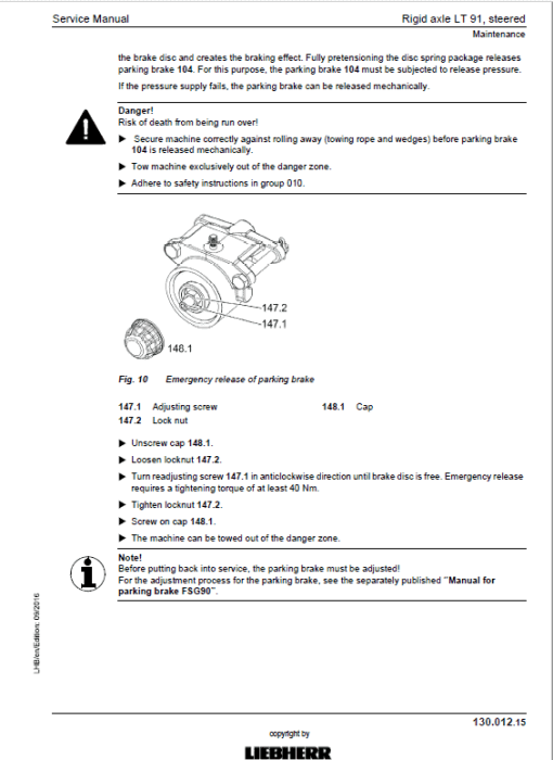 Liebherr LH60C, LH60M, LH60MT Tier 4F Hydraulic Excavator Service Manual - Image 5