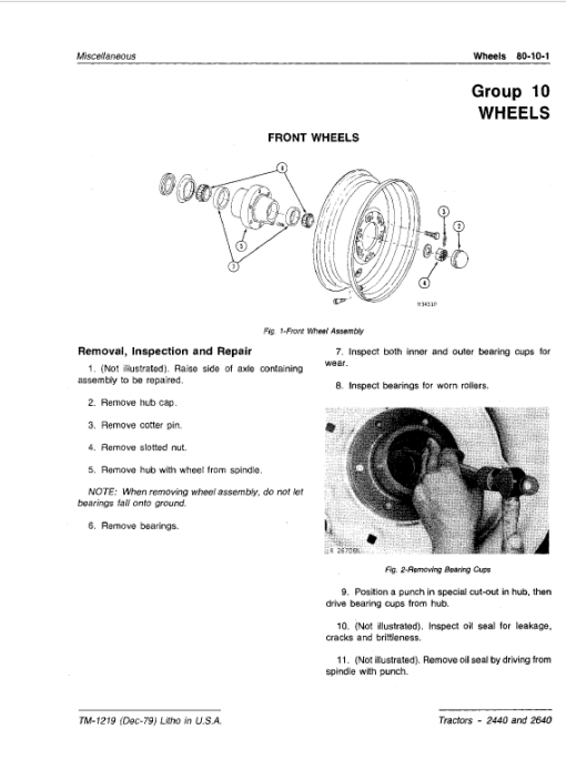 John Deere 2440, 2640 Tractors Repair Technical Manual (SN. after 341000 -) - Image 5