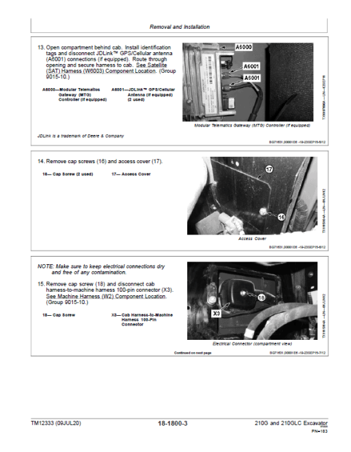 John Deere 210G, 210GLC Excavator Repair Technical Manual (S.N after E520001 -) - Image 4