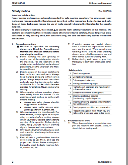 Kobelco SK850LC Hydraulic Excavator Repair Service Manual - Image 5