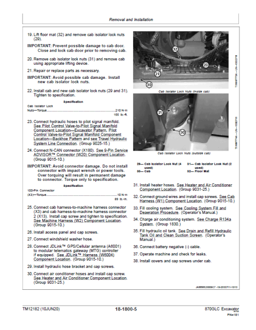 John Deere 870GLC Excavator Repair Technical Manual (S.N after E870001 -) - Image 5