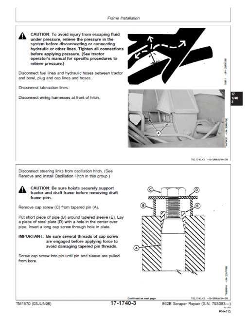 John Deere 862B Scraper Repair Technical Manual (S.N after 793083) - Image 5