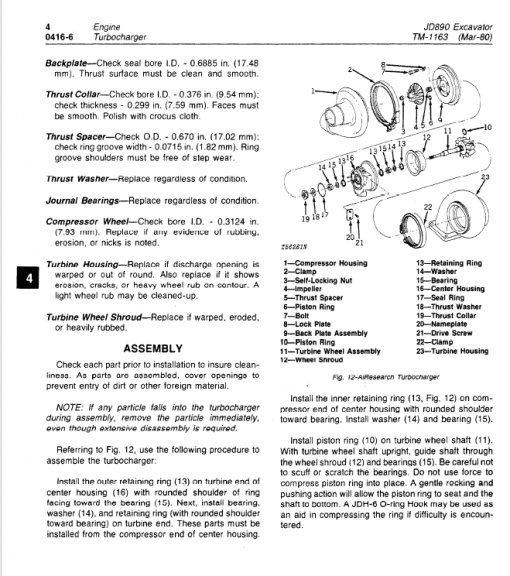 John Deere 890 Excavator Repair Technical Manual (TM1163) - Image 6