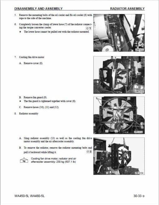 Komatsu WA450-5L, WA480-5L Wheel Loader Service Manual - Image 5