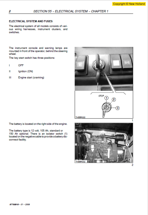 New Holland LM1330 and LM1333 Telehandlers Service Manual - Image 5