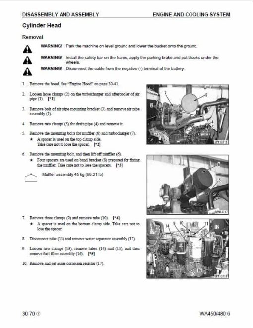 Komatsu WA450-6, WA480-6 Wheel Loader Service Manual - Image 5