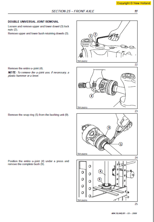 New Holland LM1340, LM1342 and LM1345 Telehandlers Manual - Image 4