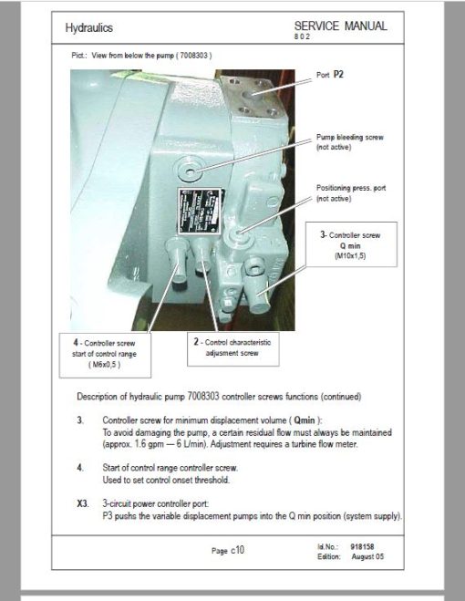 Gehl GE 802 Crawler Excavator Repair Service Manual - Image 5