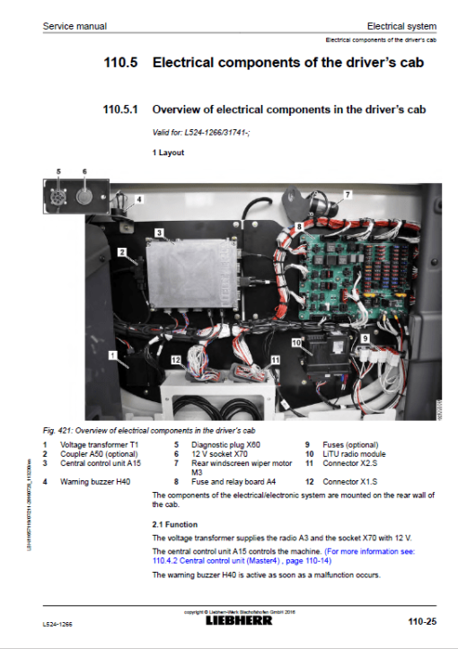 Liebherr L524 Type 1266 Wheel Loader Service Manual - Image 5