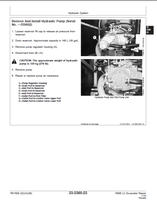 John Deere 690E LC Excavator Repair Technical Manual - Image 5