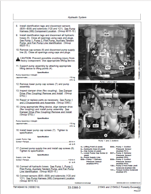 John Deere 2154G, 2154GLC Swing Excavator Repair Manual (S.N C212001 - & D212001 - ) - Image 5