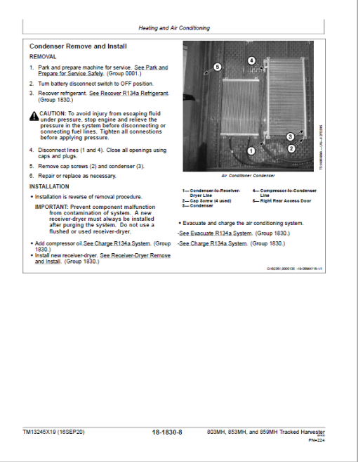 John Deere 803MH, 853MH, 859MH Harvester Open-Loop Repair Manual (S.N C270423 - & D270423 -) - Image 5