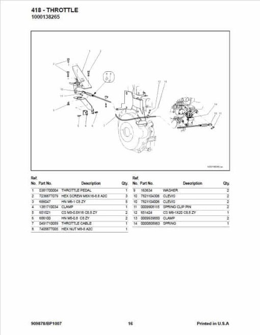 Gehl 418 Wheel Loader Operators and Parts Manual - Image 5