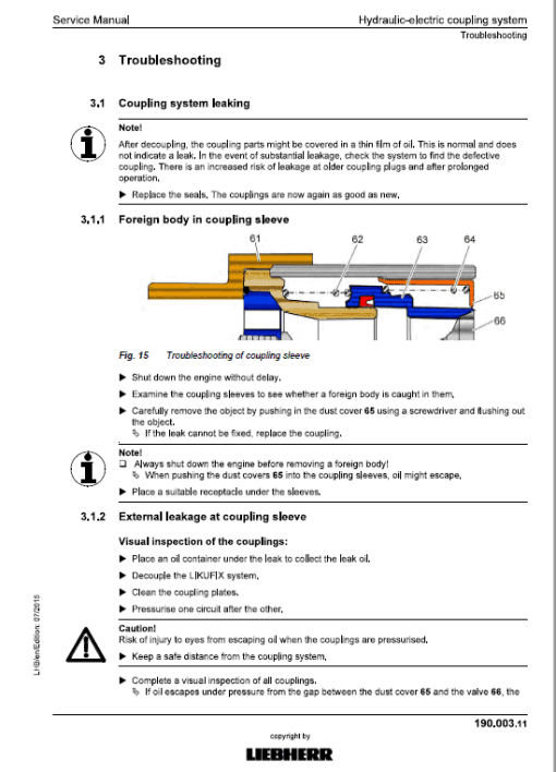 Liebherr R914 Compact, R920 Tier 4F Compact Excavator Service Manual - Image 5