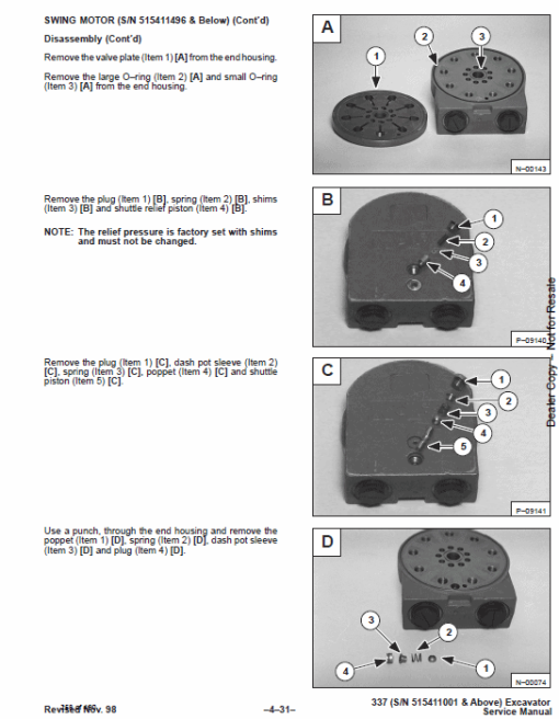 Bobcat X337 and X341 Excavator Service Manual - Image 4