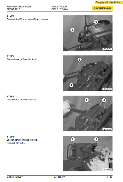 New Holland F106.6 Tier 3 and F156.6 Tier 3 Service Manual - Image 5