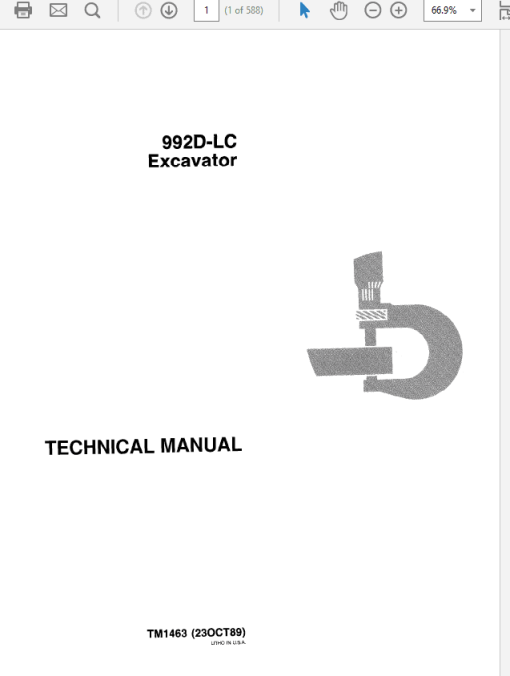 John Deere 992D-LC Excavator Technical Manual (TM1462 and TM1463) - Image 6